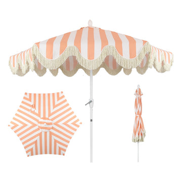 Collins 9 ft. Classic Cottage Tassel Market Patio Umbrella